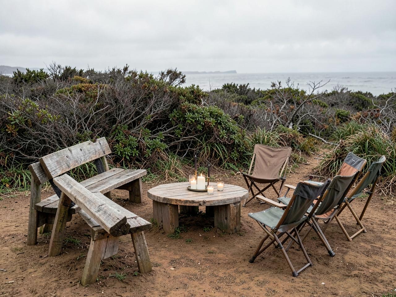 Relaxed seating set up under shade at the venue